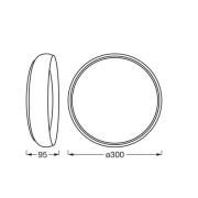 OSRAM LED-taklampa ORBIS LIVIA, Ø 30 cm, grå, metall dimbar