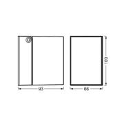 OSRAM utomhusvägglampa ENDURA CLASSIC CUBE, silvermetall IP44