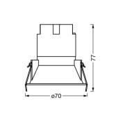 OSRAM LED-inbyggnadsspot TWIST, vit/svart, 830, Ø 7 cm metall