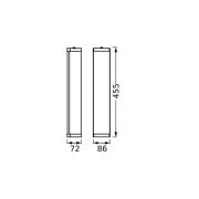 OSRAM vägglampa BATHROOM svart 32 cm lång metall/glas IP44