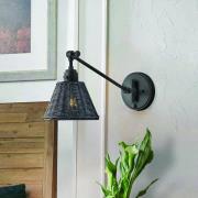 HINKLEY Vägglampa Arti, svart/svart, rotting, stål