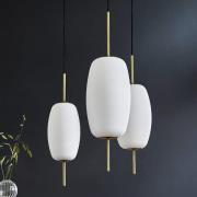 FRANDSEN Pendellampa i sidenglas, Ø 20 cm