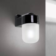 ORION Vägglampa Ostia, svart, keramik, satinerat glas, E27