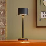 Sigor LED-bordslampa Veluna, svart, höjd 25 cm IP44 dimbar CCT