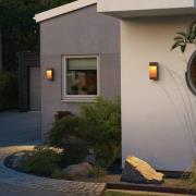 Konstsmide LED-utomhusvägglampa Rho, rostfärgad, höjd 28 cm, metall, I...