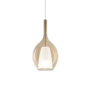 Ideallux Ideal Lux pendellampa Kalique 2, bärnstensfärgad, Ø 18 cm