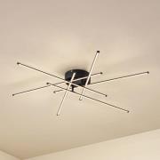 Lindby LED-taklampa Elviano, Ø 80 cm, svart, 3 000 K