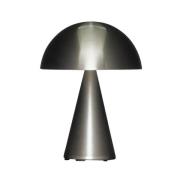 HÜBSCH LED-batteridriven bordslampa Mush, nickel, IP44, dimbar