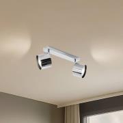 Argon Takspotlight Chloe, justerbar, 2 lampor, förkromad stål