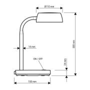 LED-bordslampa MAULabby, röd, plast, höjd 30 cm