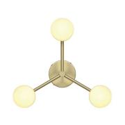 Nordlux Taklampa Contina, mässingsfärgad, Ø 48 cm, metall/glas