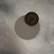 Knikerboker LED-vägglampa DoppioZero, kräm/brun, Ø 30 cm