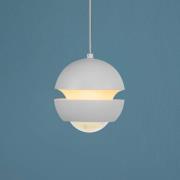 SCHÖNER WOHNEN LED-hänglampa Lini, vit, 1 lampa, 3 000 K