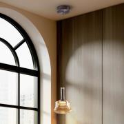 Schuller Valencia LED-hänglampa Scarlett, bärnstensfärgad, Ø 18 cm, gl...