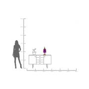 KARE bordslampa Animal Rabbit, lila/graffiti, 50 cm, E14