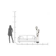 KARE Golvlampa Supernova, rökgrå, glas, 160 cm, E27