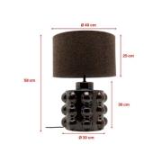 KARE bordslampa Calamaro, brun, porslin, 58 cm, E27