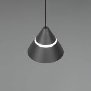 Trio Lighting LED-pendellampa Romeo, Ø 14 cm, svart, metall, CCT
