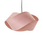 LZF LAMPS LZF pendellampa Nut, ljusrosa/nickelfärgad, längd 42 cm Trä