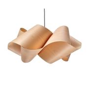 LZF LAMPS LZF hänglampa Swirl, bok/nickelfärgad, Ø 54 cm, trä
