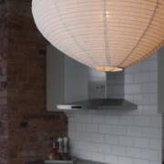 PR Home hängande lampa Verona, vit, Ø 55 cm, tyg, E27-LED