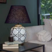 PR Home bordslampa New York, svart, höjd 63 cm, keramik