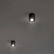 OSRAM takspotlight ROUND, svart, Ø 8 cm, metall, GU10