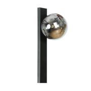 Domiluce Vägglampa Rumba, svart/rökgrå, glas/metall Höjd 40 cm