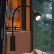 FH Lighting LED-laddningsbar väggspot Magnetics flex, svart, dimbar, C...