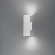 SOLLUX LIGHTING Carbon vägglampa, vit, höjd 20 cm, aluminium, 2 lampor...