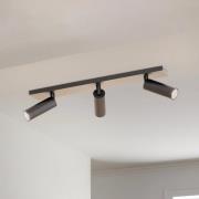 Arcchio takspotlight Brinja Slim, svart, 3 lampor GU10 MR11