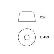 Linea Light LED-taklampa Delfi_S, svart, Ø 45 cm, metall