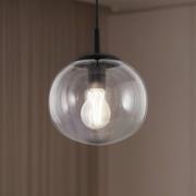 TK Lighting Vibe pendellampa, grafitgrått-transparent glas, Ø 20 cm