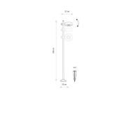 Nowodvorski Lighting LED-sockellampa Tessa, svart, aluminium, höjd 100...