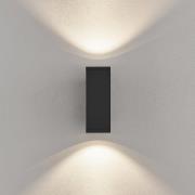 Deko-Light LED-utomhusvägglampa ShoreLine Pro Square up/down, mörkgrå