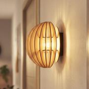 MCJ Vägglampa Clay, Ø 23 cm, björkplywood, infälld, E27