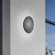 Nowodvorski Lighting LED-vägglampa Aria M, svart, aluminium, Ø 18 cm