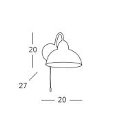 austrolux Kolarz vägglampa Nonna Ø 20 cm, blomma guldfärgad, kant slät