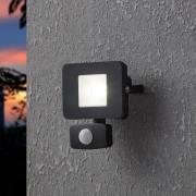 EGLO Utomhus LED-spot Faedo 3 med sensor, svart, 10 W