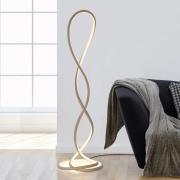 Paul Neuhaus LED-golvlampa Twist, sandfärgad, höjd 143 cm
