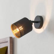 EGLO Väggspot Esteperra, svart/guld, 1 lampa