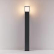 Deko-Light Facado II väglampa, höjd 100 cm, kantig, mörkgrå/opal