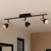 EGLO Barnham takspotlight LED, längd 58,5 cm, svart/koppar