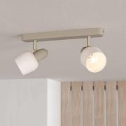 EGLO Corato takspotlight, sand/nickel/opal, 2 lampor.