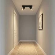 OSRAM takstrålare OCTAGON svart 2 lampor GU10-LED 927 dimbar