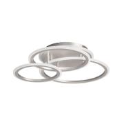 FISCHER & HONSEL LED-taklampa GELDER, nickel, 60x51 cm, fjärrkontroll ...