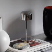 Lucande LED-batteridriven bordslampa Quill, krom, CCT, dimbar