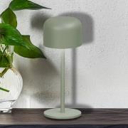 FH Lighting LED-batteridriven bordslampa Finley salviagrön Höjd 22 cm ...