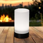 FH Lighting LED-batteridriven bordslampa Fenya, svart/opal matt Höjd 1...