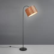 Reality Leuchten Golvlampa Pardina brunfläckig/svart Höjd 207 cm Metal...